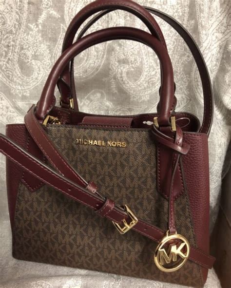 NEW MK Kimberly Small Satchel Crossbody merlot 